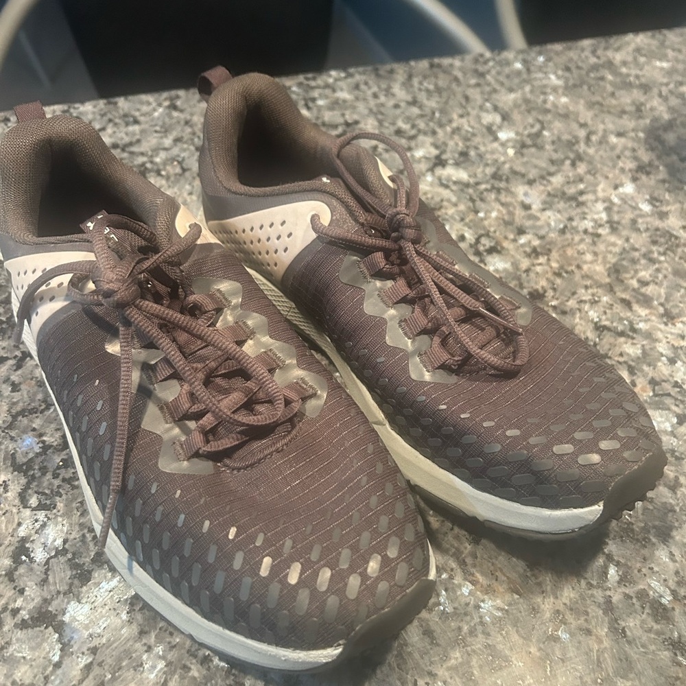 Under Armour Grey and Cream Athletic Sneakers